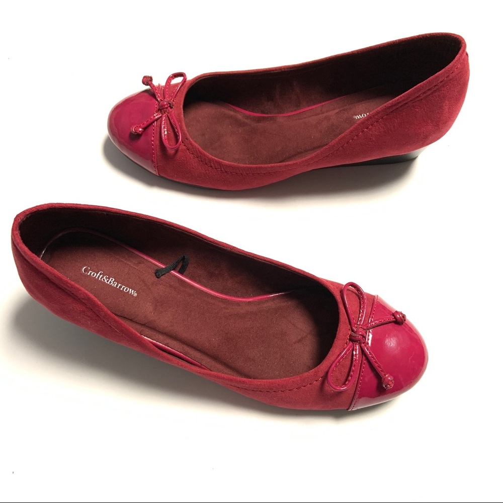 Croft & Barrow Women's Fuchsia Pink  Wedge Shoes